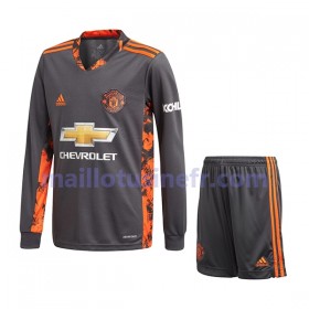 Maillot de Foot Manchester United Gardien Domicile 2020-21 Manches Longues - Enfant